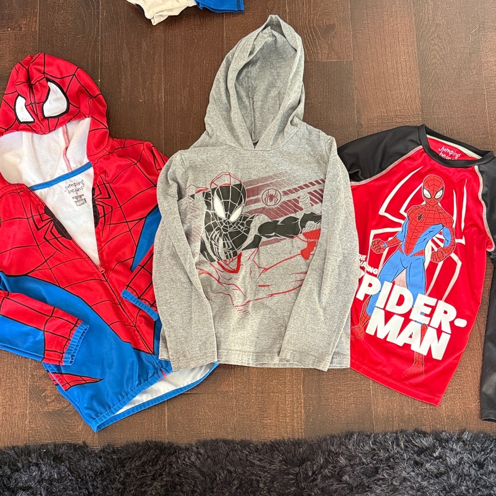 Jumping Beans Red and Gray Spider-Man Hoodies and Shirt Set